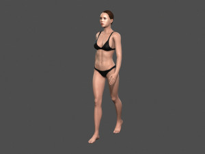 beautiful woman -rigged and animated for unreal engine 3D Model