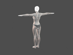 beautiful woman -rigged and animated for unreal engine 3D Модель
