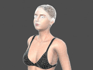 beautiful woman -rigged and animated for unreal engine 3D Модель