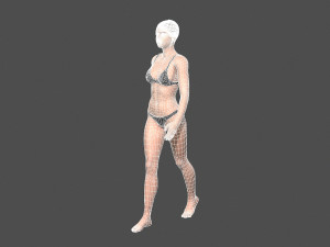 beautiful woman -rigged and animated for unreal engine 3D Модель