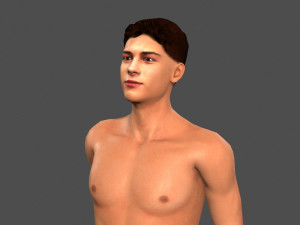 beautiful man -rigged 3d character Modèle 3D