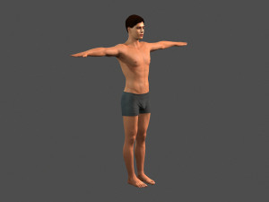 beautiful man -rigged 3d character Modèle 3D