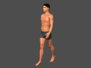 beautiful man -rigged 3d character Modèle 3D