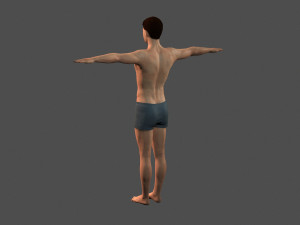 beautiful man -rigged 3d character Modèle 3D