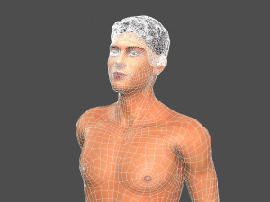 beautiful man -rigged 3d character Modèle 3D
