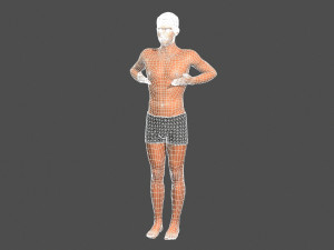 beautiful man -rigged 3d character Modèle 3D