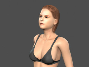 beautiful woman -rigged 3d character 3D Модель