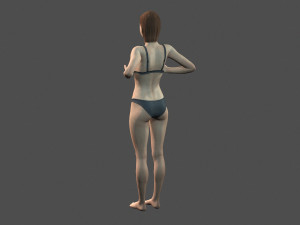 beautiful woman -rigged 3d character 3D Модель