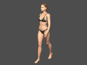 beautiful woman -rigged 3d character 3D Модель