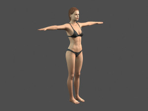 beautiful woman -rigged 3d character 3D Модель