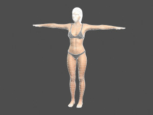 beautiful woman -rigged 3d character 3D Модель