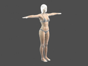 beautiful woman -rigged 3d character 3D Модель