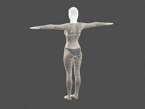 beautiful woman -rigged 3d character 3D Модель