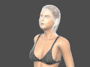 beautiful woman -rigged 3d character 3D Модель