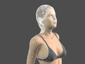 beautiful woman -rigged 3d character 3D Модель