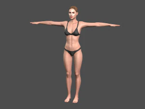 beautiful woman -rigged 3d character 3D Model