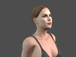 beautiful woman -rigged 3d character Modelo 3D