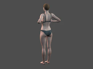 beautiful woman -rigged 3d character 3D Model