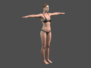 beautiful woman -rigged 3d character Modelo 3D