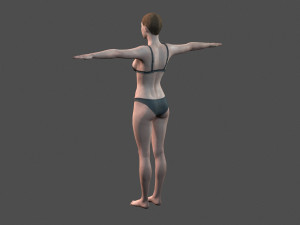 beautiful woman -rigged 3d character Modelo 3D