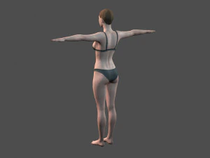 beautiful woman -rigged 3d character 3D Model
