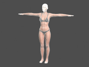 beautiful woman -rigged 3d character Modelo 3D