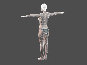 beautiful woman -rigged 3d character Modelo 3D