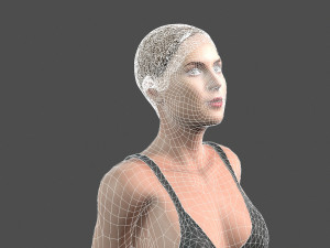 beautiful woman -rigged 3d character Modelo 3D