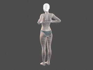 beautiful woman -rigged 3d character Modelo 3D