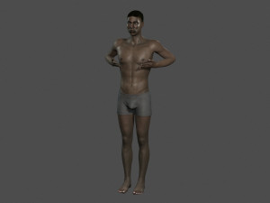 beautiful man -rigged 3d character Model 3D