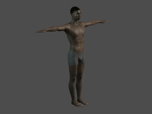 beautiful man -rigged 3d character Model 3D