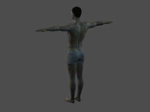 beautiful man -rigged 3d character Model 3D