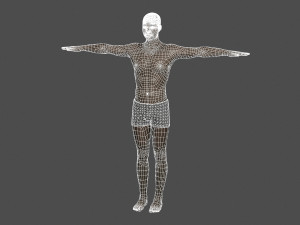 beautiful man -rigged 3d character Model 3D