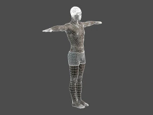 beautiful man -rigged 3d character 3D Model