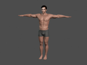 beautiful man -rigged 3d character 3D 모델
