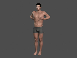 beautiful man -rigged 3d character 3D मॉडल