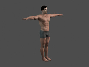 beautiful man -rigged 3d character 3D मॉडल