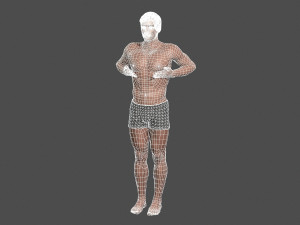 beautiful man -rigged 3d character 3D मॉडल