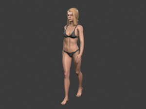 beautiful woman -rigged 3d character 3D 모델