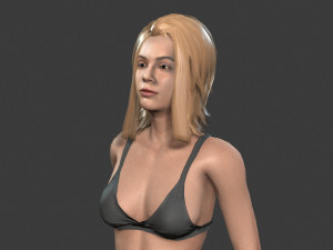 beautiful woman -rigged 3d character Modelo 3D