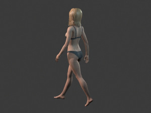 beautiful woman -rigged 3d character Modelo 3D