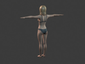 beautiful woman -rigged 3d character Modelo 3D