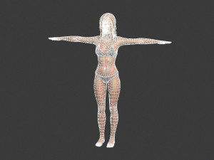 beautiful woman -rigged 3d character Modelo 3D
