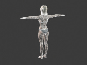 beautiful woman -rigged 3d character Modelo 3D