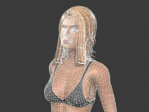 beautiful woman -rigged 3d character Modelo 3D