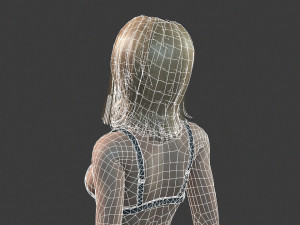 beautiful woman -rigged 3d character Modelo 3D