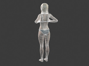 beautiful woman -rigged 3d character Modelo 3D