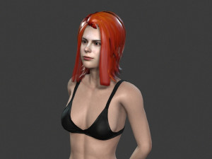 beautiful woman -rigged 3d character 3D 모델