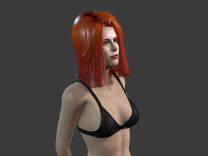 beautiful woman -rigged 3d character Model 3D