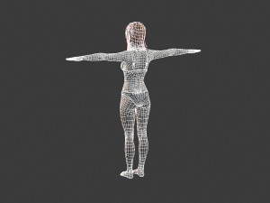 beautiful woman -rigged 3d character Model 3D